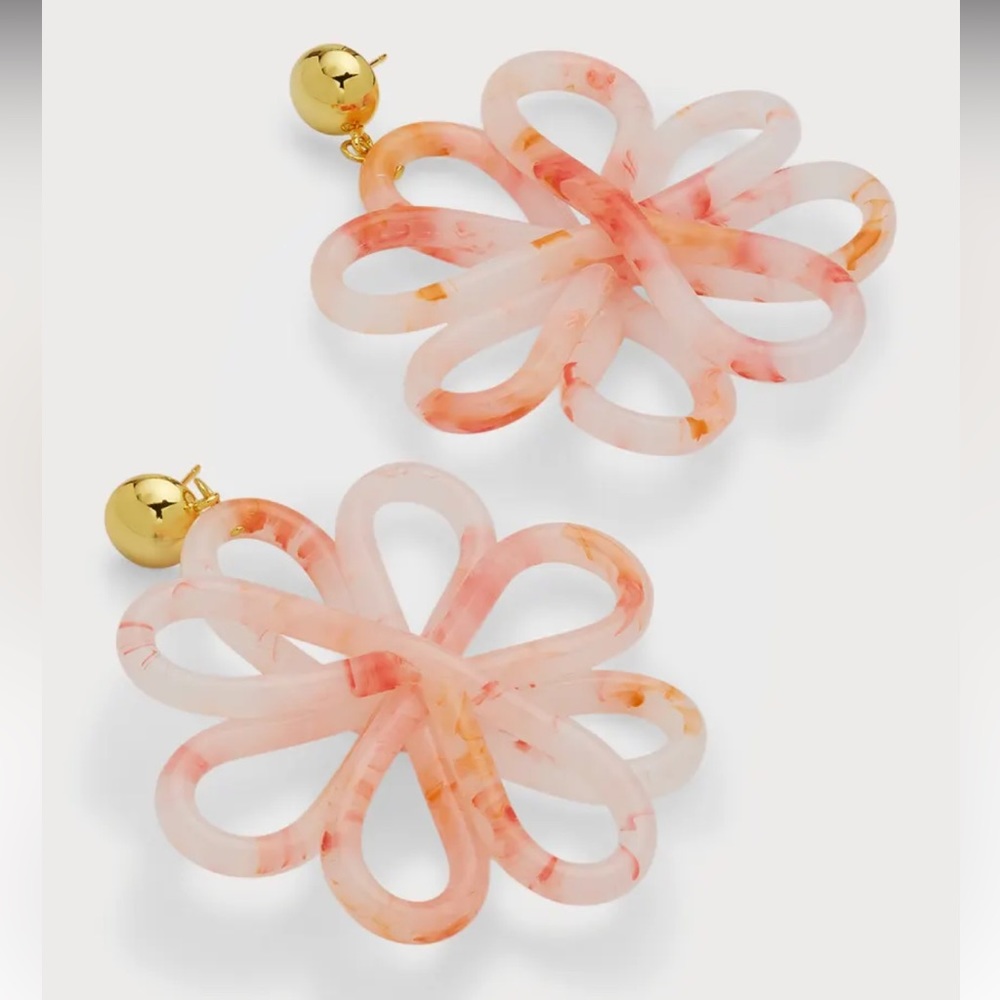 🌺🎉HP🎉🌺 NWT Cult Gaia Blossom Earrings Azalea - Picture 15 of 16